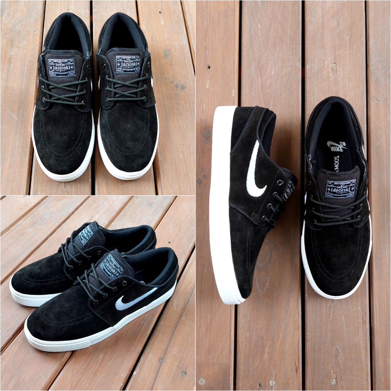 کفش Nike SB Zoom Air Stefan Janoski رنگ مشکی/سفید/سفید