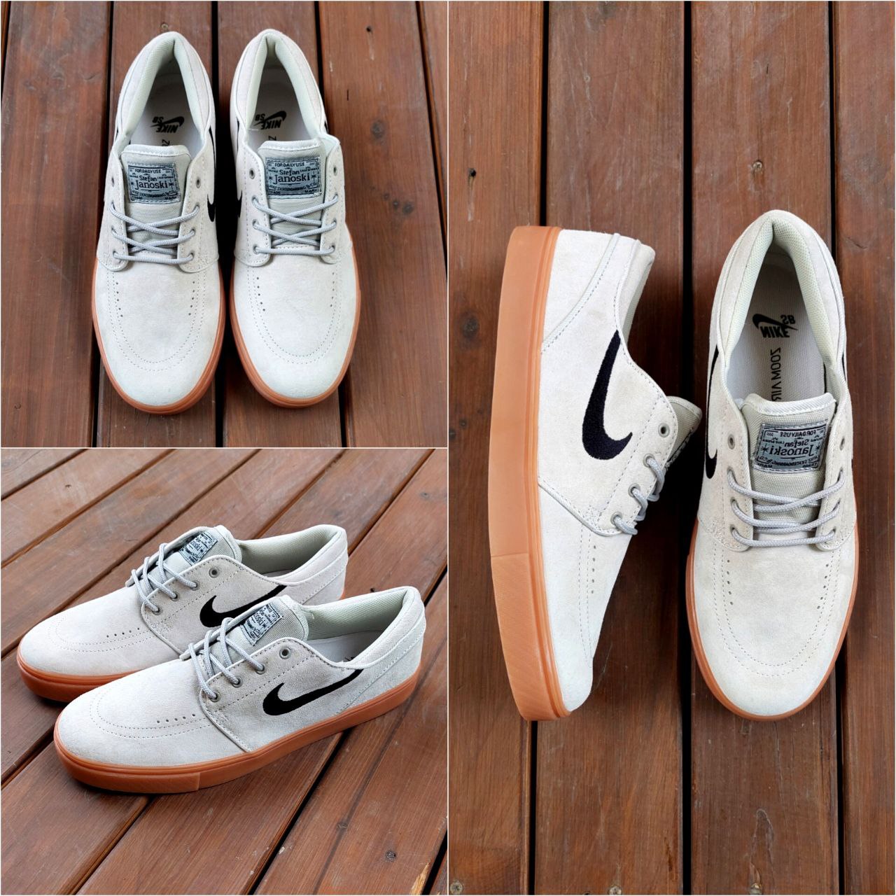 کفش Nike SB Zoom Air Stefan Janoski رنگ قهوه‌ای کاراملی/سرمه‌ای تیره/سفید
