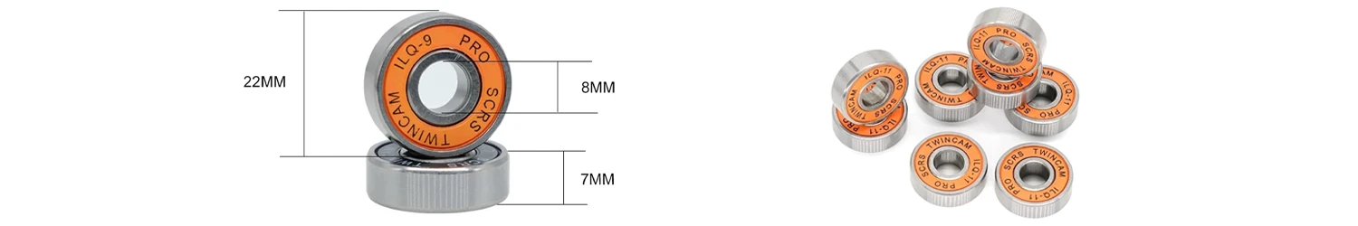 بلبرینگ ILQ-11 PRO SCRS 608RS دیزایر برای اسکیت برد کامل حرفه ای