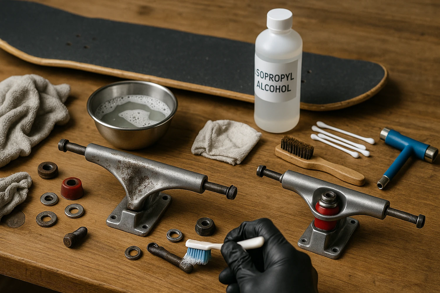 نحوه نگهداری و تمیز کردن تراک اسکیت برد