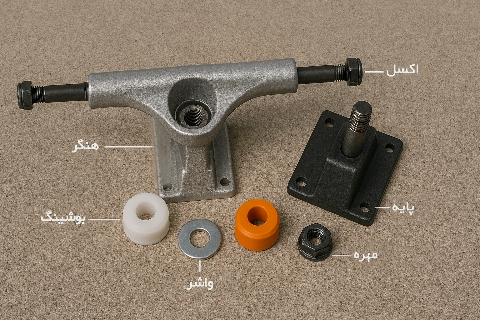 نمایش قطعات اسکیت برد