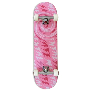 اسکیت‌برد کامل حرفه‌ای طرح Skate Mental Pink Swirl