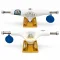 تراک اسکیت‌برد Thunder Oneill Hollow Lights سفید/طلایی